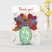 Farbenfrohe Blumenkarte Blume Grußkarte Karte (Gelbe Blume)