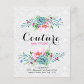 Farbenfrohe Blumenkarte Flyer (Hinten)