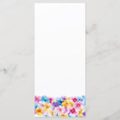Farbenfrohe Blumenkarte Menükarte (Rückseite)