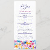 Farbenfrohe Blumenkarte Menükarte (Vorderseite)