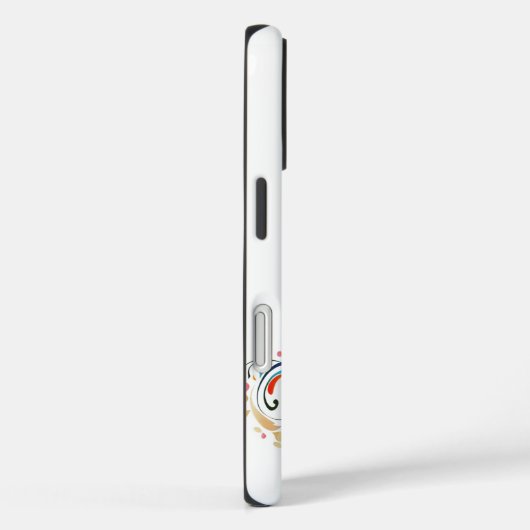 Farbenfrohe Blumenkatze Art iPhone Case (Rückseite / Rechts)