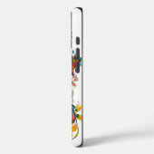Farbenfrohe Blumenkatze Art iPhone Case (Rückseite / Links)