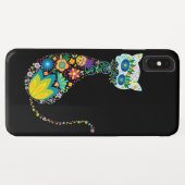 Farbenfrohe Blumenkatze Case-Mate iPhone Hülle (Rückseite (Horizontal))