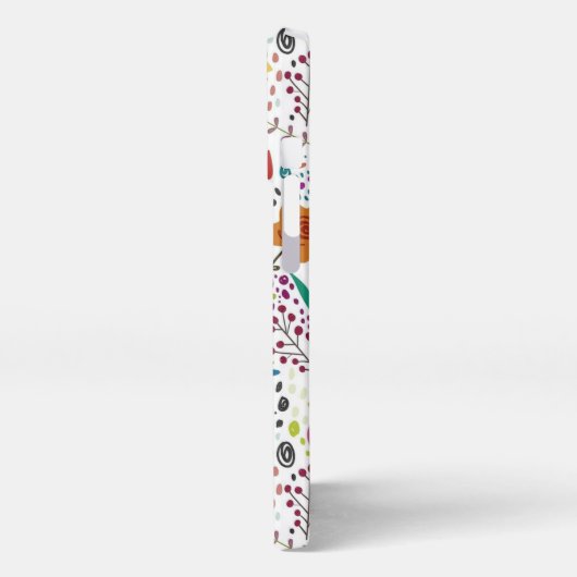 Farbenfrohe Blumenklauseln iPhone Hülle (Linke Seite)