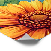 Farbenfrohe Blumenkost mit Kräutertee Poster (Ecke)