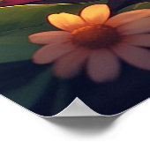 Farbenfrohe Blumenkost mit Kräutertee Poster (Ecke)