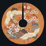 Farbenfrohe Blumenkrane Sakura Muster Polyester Weihnachtsbaumdecke<br><div class="desc">KRÄNE UND FARBE SAKURA. Farbenfrohe, nahtlose Blumenmuster mit Blume, japanischer Vogel. Vintage traditionelle Volksmaschine auf Orangenhintergrund. Farbenfrohe florale Nahtlose Muster mit japanischen Vögeln - Ein Volksmashion Delight! Krane und Sakura in einem farbenfrohen Vintagen Muster - japanische Vogelfashion und Blumenfashion im orangen Hintergrund: Kranich, japan, Chinesisch, Vogelgezwitscher, Illustration, Emblem, Vintag, dekorativ,...</div>