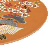 Farbenfrohe Blumenkrane Sakura Muster Schneidebrett (Ecke)