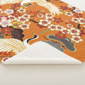 Farbenfrohe Blumenkrane Sakura Muster Sherpadecke (3/4)