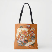 Farbenfrohe Blumenkrane Sakura Muster Tasche (Vorderseite)