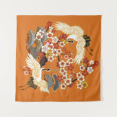 Farbenfrohe Blumenkrane Sakura Muster Wandteppich (Vorderseite (Horizontal))