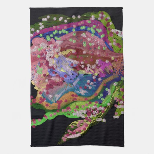 Farbenfrohe Blumenküche Handtuch (Vertikal)