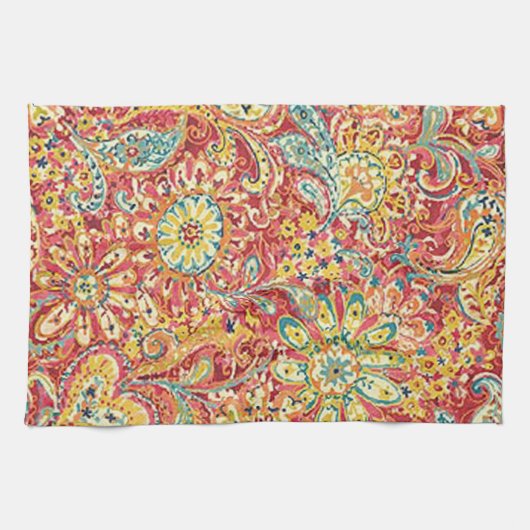 Farbenfrohe Blumenküche Handtuch (Horizontal)