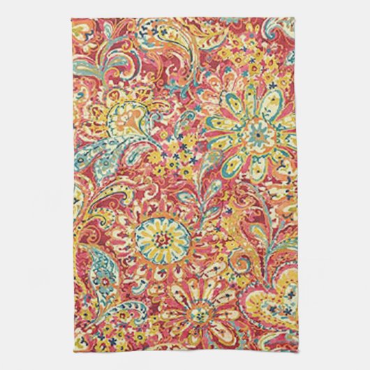 Farbenfrohe Blumenküche Handtuch (Vertikal)