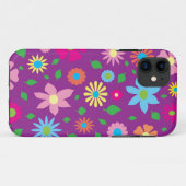 Farbenfrohe Blumenkunst Case-Mate iPhone Hülle (Rückseite (Horizontal))