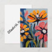 Farbenfrohe Blumenkunst Dankeskarte (Vorne/Hinten)