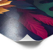 Farbenfrohe Blumenkunst Fotodruck (Ecke)