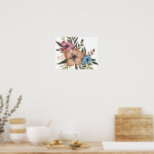 Farbenfrohe Blumenkunst Poster (Küche)