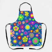 Farbenfrohe Blumenkunst Schürze (Vorderseite)