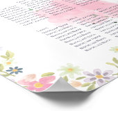 Farbenfrohe Blumenlandschaft Hochzeitssitze mit 8 Poster (Ecke)