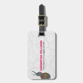 Farbenfrohe Blumenmaske Gepäckanhänger (Vorderseite vertikal)