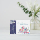 Farbenfrohe Blumenmassage + Wellness-Center Bestel Terminkarte (Stehend Vorderseite)