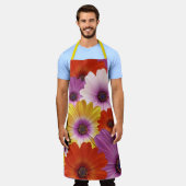 Farbenfrohe Blumenmedaille für afrikanische Blume Schürze (Getragen)