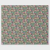 Farbenfrohe Blumenmenschen: Handgezeichnet Geschenkpapier (Flach)