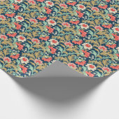 Farbenfrohe Blumenmenschen: Handgezeichnet Geschenkpapier (Ecke)