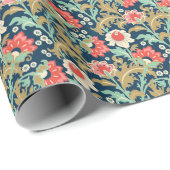Farbenfrohe Blumenmenschen: Handgezeichnet Geschenkpapier (Rolleneckpunkt)