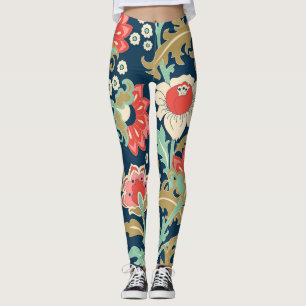 Farbenfrohe Blumenmenschen: Handgezeichnet Leggings
