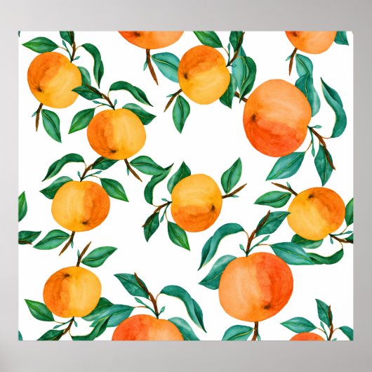 Farbenfrohe Blumenmischung: Aquarellfarben-Illustr Poster (Vorne)