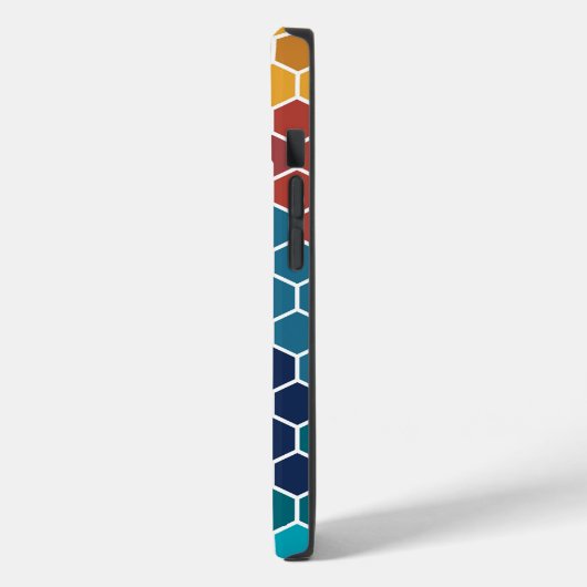 Farbenfrohe Blumenmosaik Hexagon Muster Case-Mate iPhone Hülle (Rückseite / Links)