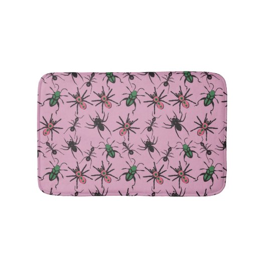 Farbenfrohe Blumenmuster Badematte (Vorderseite)