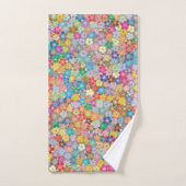 Farbenfrohe Blumenmuster Badetücher Badhandtuch Set (Handtuch)