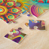 Farbenfrohe Blumenmuster Bouquet Mandala Puzzle (Seite)