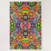 Farbenfrohe Blumenmuster Bouquet Mandala Puzzle (Vertikal)