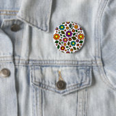 Farbenfrohe Blumenmuster Button (Beispiel)