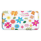 Farbenfrohe Blumenmuster Case-Mate iPhone Hülle (Rückseite (Horizontal))