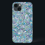 Farbenfrohe Blumenmuster Case-Mate iPhone Hülle<br><div class="desc">Eleganter,  farbenfroher,  abstrakter Hintergrund mit einem Vintagen,  blumenfarbenen,  nahtlosen Muster.</div>