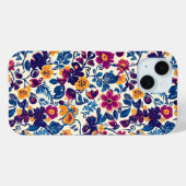 Farbenfrohe Blumenmuster Case-Mate iPhone Hülle (Rückseite (Horizontal))