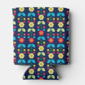 Farbenfrohe Blumenmuster Dosenkühler (Rückseite)