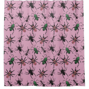 Farbenfrohe Blumenmuster Duschvorhang