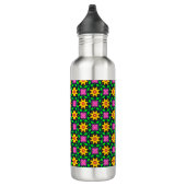Farbenfrohe Blumenmuster Edelstahlflasche (Rechts)