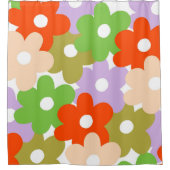 Farbenfrohe Blumenmuster, einfache tropische Blume Duschvorhang (Vorderseite)