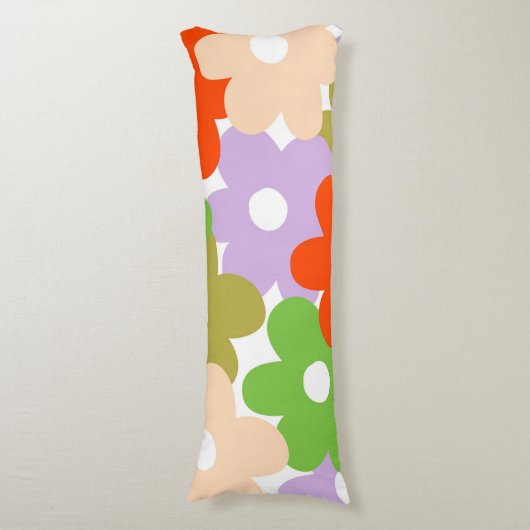 Farbenfrohe Blumenmuster, einfache tropische Blume Seitenschläferkissen (Vorderseite Vertikal)