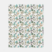 Farbenfrohe Blumenmuster Fleecedecke (Vorderseite)