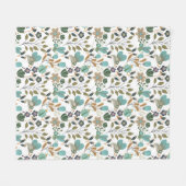 Farbenfrohe Blumenmuster Fleecedecke (Vorderseite (Horizontal))