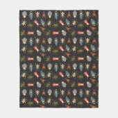 Farbenfrohe Blumenmuster Fleecedecke (Vorderseite)