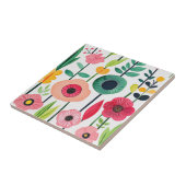 Farbenfrohe Blumenmuster Fliese (Seite)